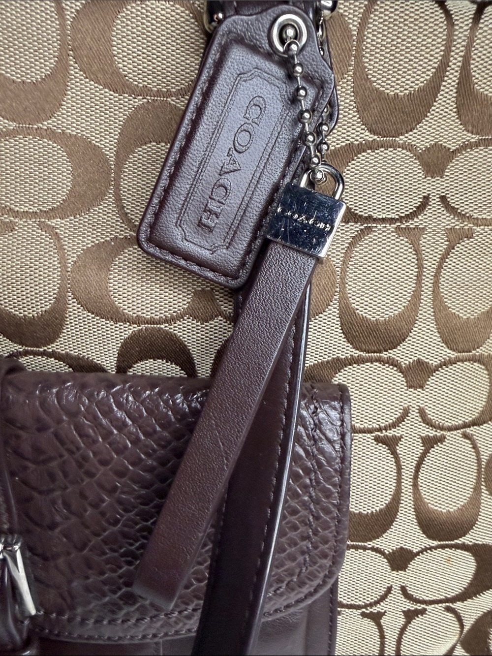 Coach Charlie Signature Python Tote - Picture 3 of 7